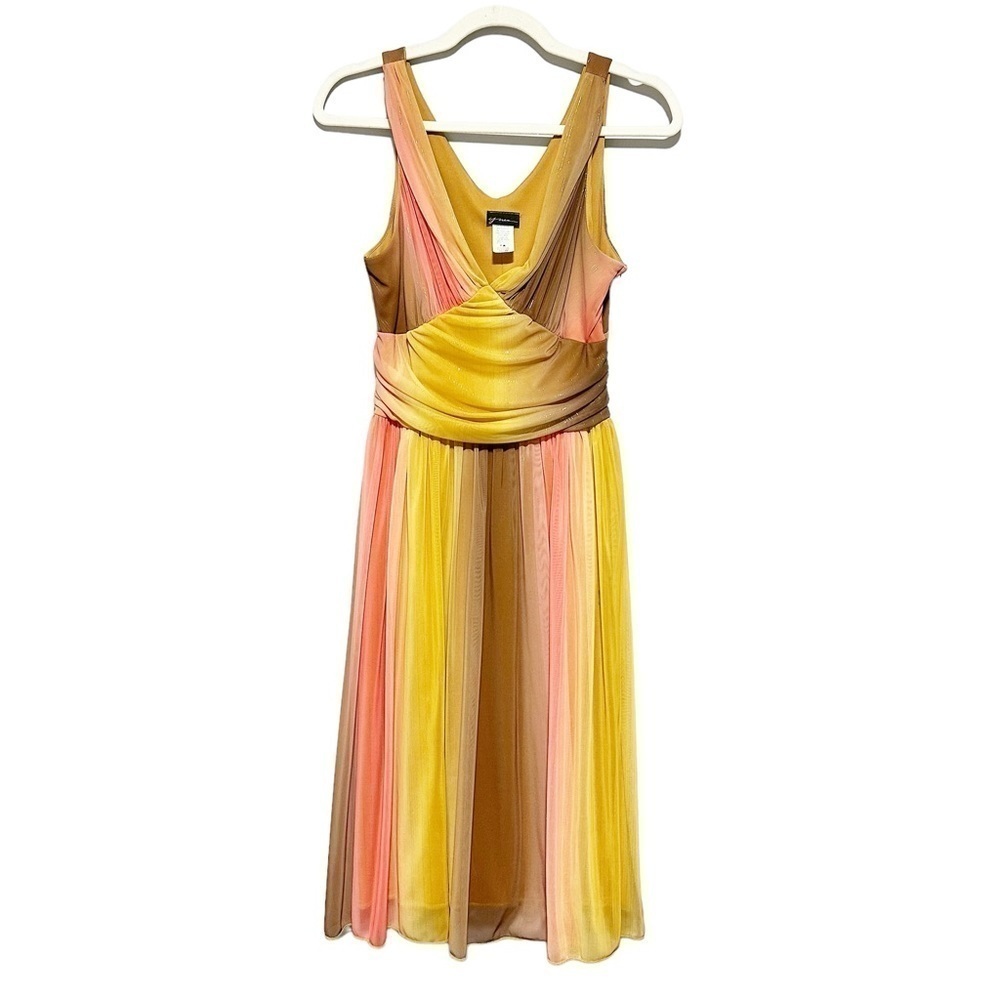 Yues Sleeveless Midi Colorful Midi Dress Size L
